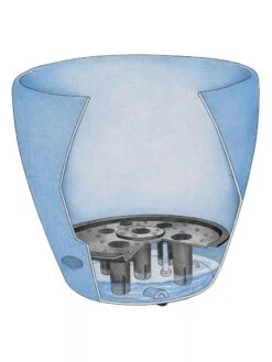 Viva Round Self-Watering Rolling Planter, 17.25” Diameter -Bloomgear Garden Shop 39325 002