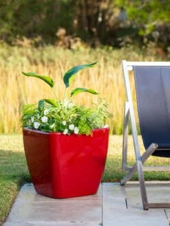 Viva Square Self-Watering Rolling Planter, 20" Diameter, Set Of 2 -Bloomgear Garden Shop 3 4 crop 8612930 0035 tif