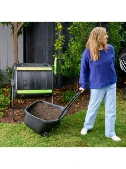 Maze 48 Gallon Compost Tumbler With Cart -Bloomgear Garden Shop 3 4 crop 8613576 03V