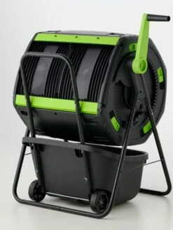 Maze 48 Gallon Compost Tumbler With Cart -Bloomgear Garden Shop 3 4 crop 8613576 05V