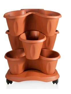 Trifoglio 3-Tier Planter On Wheels -Bloomgear Garden Shop 3 4 crop 8613625 05V