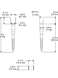 No-Dig Ground Screw For Mailpost -Bloomgear Garden Shop 8587086 02V tif