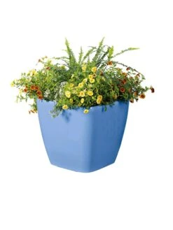 Viva Square Self-Watering Rolling Planter, 14" Diameter -Bloomgear Garden Shop 8589777BL 6080 tif