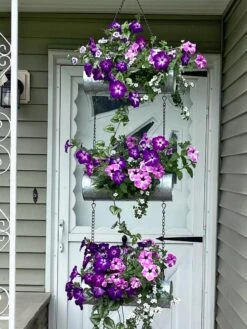 Galvanized Hanging Triple Planter -Bloomgear Garden Shop 8595213 02CUST tif