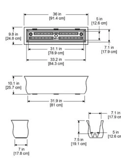 Valencia Window Box, 3' -Bloomgear Garden Shop 8596436 18V tif
