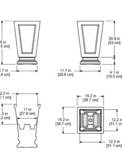 Kensington Self-Watering Tall Patio Planter, 25" -Bloomgear Garden Shop 8598549 07V tif