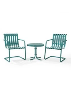 Crosley Gracie 3-Piece Metal Outdoor Seating Set -Bloomgear Garden Shop 8599631 01v crosley gracie 3 piece metal outdoor seating set blue