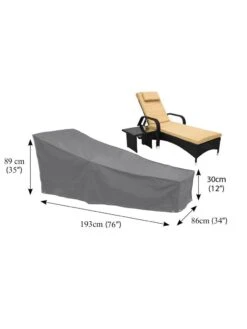 Bosmere Chaise Lounge Waterproof Chair Cover -Bloomgear Garden Shop 8608853 03v