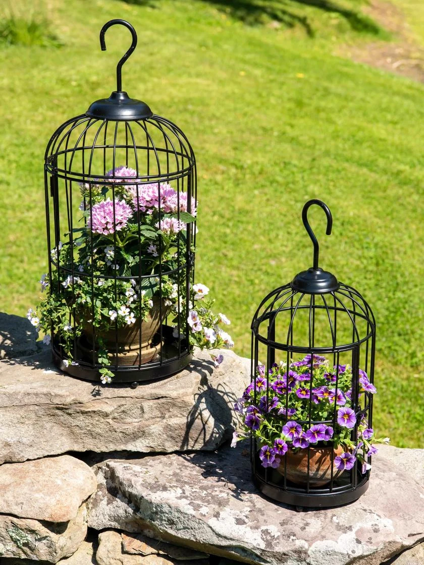 Hanging Birdcage Planter Set 4 Hanging Birdcage Planter Set - Image 4