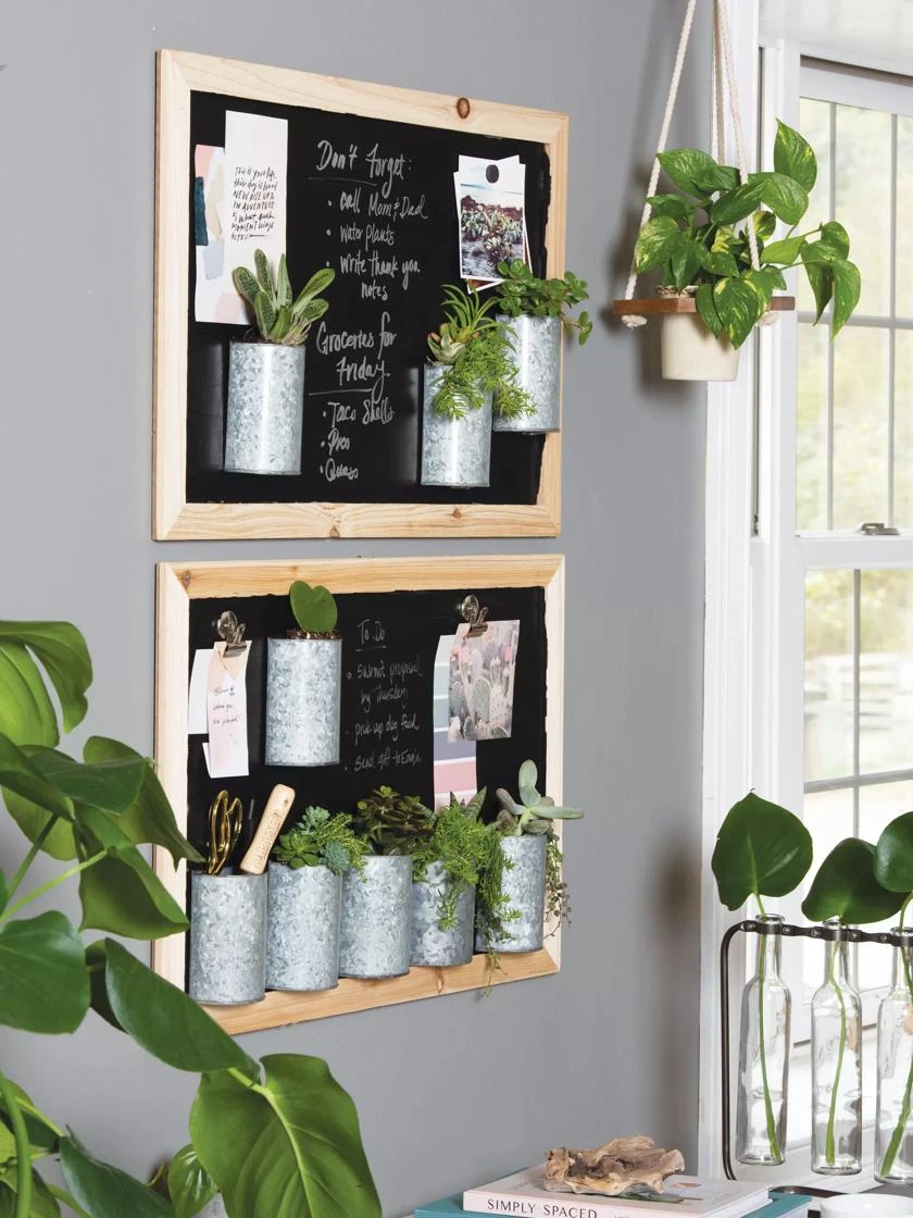 Mini Magnetic Galvanized Planter Pockets, Set Of 3 1 Mini Magnetic Galvanized Planter Pockets, Set Of 3