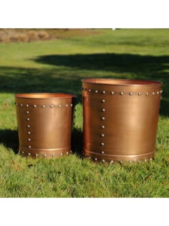 Riveted Planters, Set Of 2 -Bloomgear Garden Shop 8610081 03v