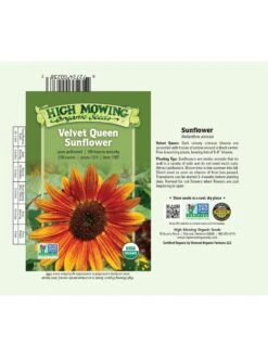 Velvet Queen Sunflower Organic Seeds 5 Velvet Queen Sunflower Organic Seeds -Bloomgear Garden Shop 8610362 01v