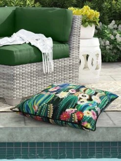 Outdoor Decor™ Floor Pillows, 24" X 24" -Bloomgear Garden Shop 8611118 109v cact outdoor floor deco pillow 24x24 multi cactus