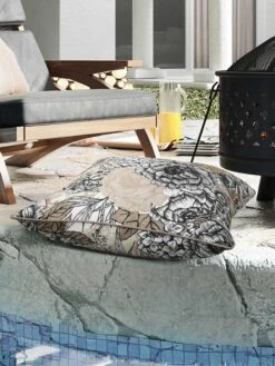 Outdoor Decor™ Floor Pillows, 24" X 24" -Bloomgear Garden Shop 8611118 111v trta outdoor floor deco pillow 24x24 tribal taupe