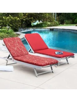 Outdoor Decor™ Chaise Lounge Cushions, 22" X 73" -Bloomgear Garden Shop 8611127 102v fthr outdoor chaise lounge cushion 22x73 red feather