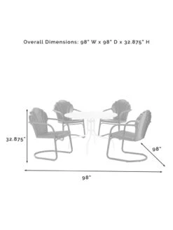 Crosley Tulip 5-piece Outdoor Dining Set -Bloomgear Garden Shop 8611578 07v