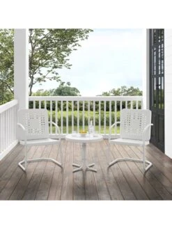 Crosley Bates 3-piece Outdoor Dining Chair Set -Bloomgear Garden Shop 8611583 wt 23v