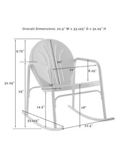 Crosley Griffith 3-piece Outdoor Rocking Chair Set -Bloomgear Garden Shop 8611588 09v