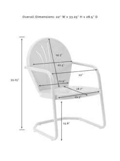 Crosley Griffith 3-piece Outdoor Bistro Set -Bloomgear Garden Shop 8611589 07v