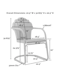 Crosley Tulip 3-piece Outdoor Bistro Set -Bloomgear Garden Shop 8611591 10v