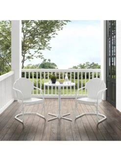 Crosley Tulip 3-piece Outdoor Bistro Set -Bloomgear Garden Shop 8611591 wt 38v