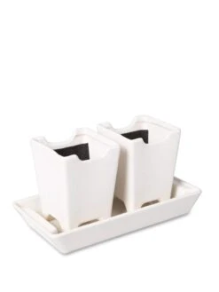 Stoneware Self-Watering Windowsill Planters, Set Of 2 8 Stoneware Self-Watering Windowsill Planters, Set Of 2 -Bloomgear Garden Shop 8611890 5658 tif