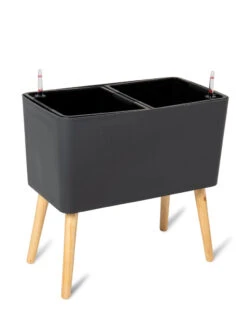 Ava Self-Watering Rectangular Planter -Bloomgear Garden Shop 8612691 217 ava self watering rectangular planter gray