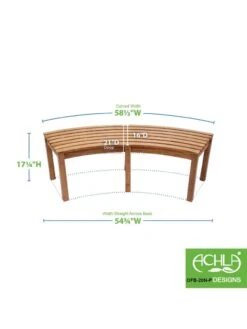 Achla Designs Curved Backless Bench 9 Achla Designs Curved Backless Bench -Bloomgear Garden Shop 8612910 03v