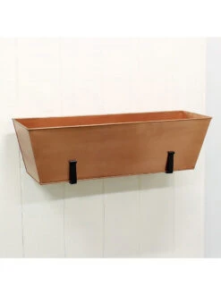 Achla Designs Plain Copper Plated Flower Box, Large -Bloomgear Garden Shop 8612915 04v