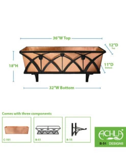 Achla Designs Rockwood Window Box 11 Achla Designs Rockwood Window Box -Bloomgear Garden Shop 8612918 03v