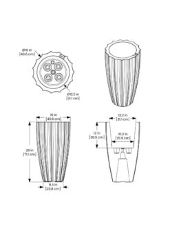 Sedona Tall Planter, 28" Height 10 Sedona Tall Planter, 28" Height -Bloomgear Garden Shop 8613525 10V 3 4